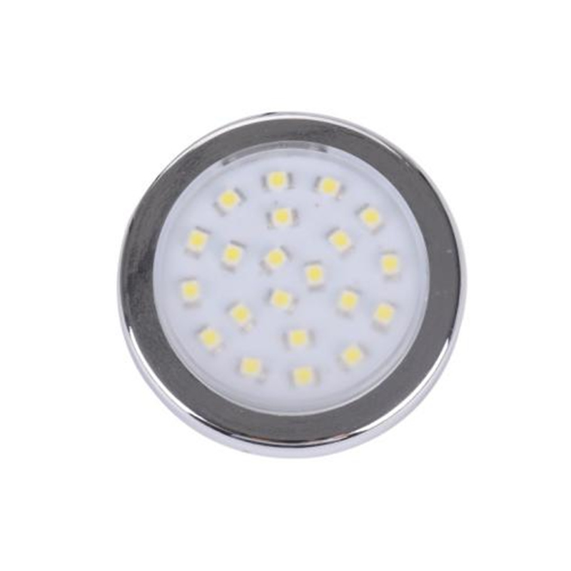 Silver Color ABS Material 1.5W DC12V Round LED Cabinet Light