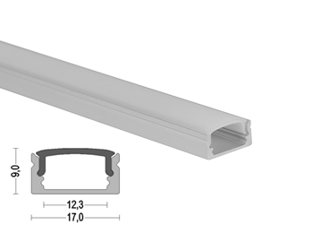 K17 17x9mm Surface Mounted LED Aluminum Profile