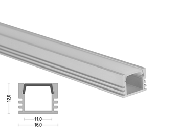 K24 16x12mm Surface LED Profile