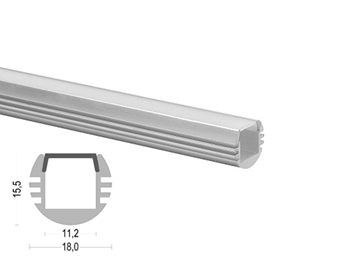 K26 Semi Round 18x15.5mm LED Aluminum Profile