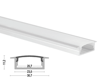 K37 31x11mm Recessed LED Aluminum Profile