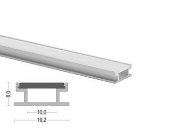 K43 19x8mm Underground LED Aluminum Profile