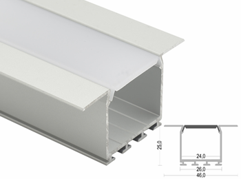 KA34 45x25mm Recessed Profile For LED Strip Lights
