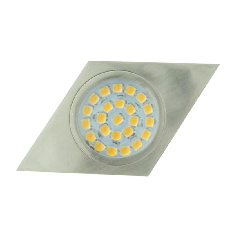 Satin Nikel LED Cabinet Light DC12V 2W RecessedLED Spot Lights for Home Furniture Lighting